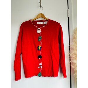 Vintage Victoria Jones Xmas Knit Sweater sz M